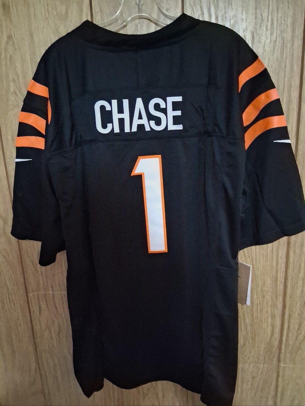 Sports Card With Ja'Marr Chase Cincinnati Bengals Fuse Alternate Large Jersey